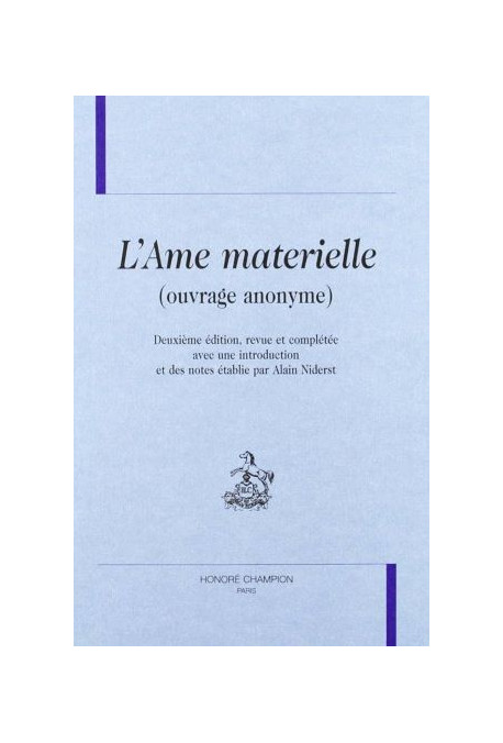 L'AME MATERIELLE (OUVRAGE ANONYME)