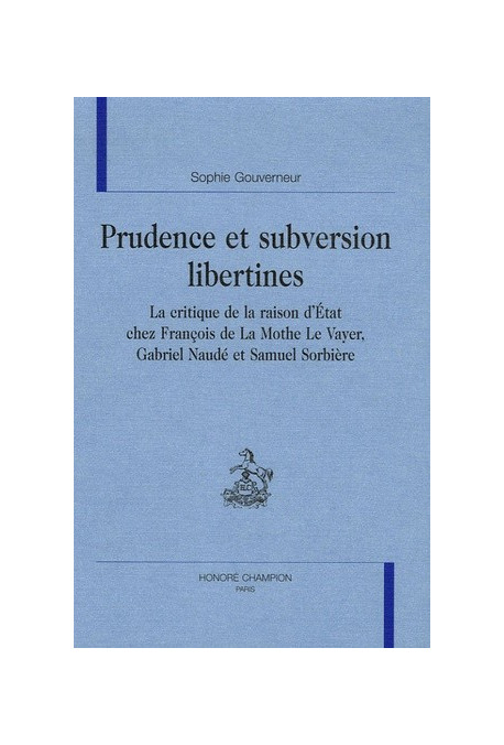 PRUDENCE ET SUBVERSION LIBERTINES