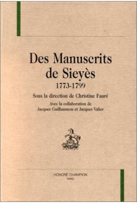 DES MANUSCRITS DE SIEYES (1773-1799)