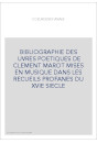 BIBLIOGRAPHIE DES OEUVRES POETIQUES DE CLEMENT MAROT MISES EN MUSIQUE DANS LES RECUEILS PROFANES DU XVIE SIE