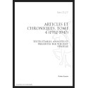 OEUVRES COMPLETES XIV. ARTICLES ET CHRONIQUES. TOME IV. 1932-1947