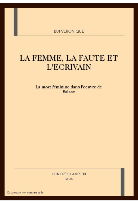LA FEMME, LA FAUTE ET L'ECRIVAIN