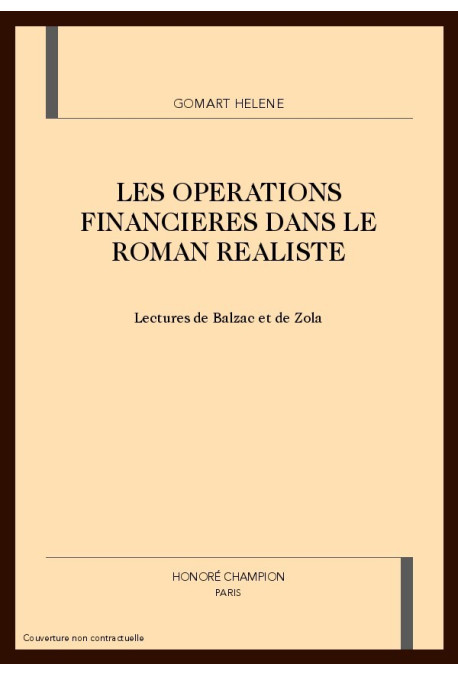 LES OPERATIONS FINANCIERES DANS LE ROMAN REALISTE