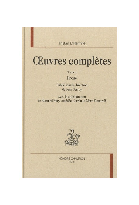 OEUVRES COMPLETES TOME I                               PROSE