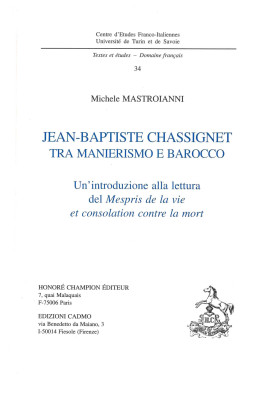JEAN-BAPTISTE CHASSIGNET TRA MANIERISMO E BAROCCO