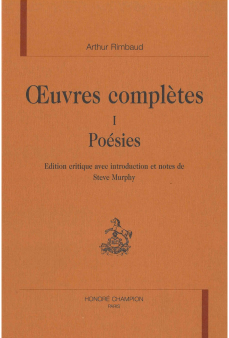 OEUVRES COMPLETES. T.I. POESIES.