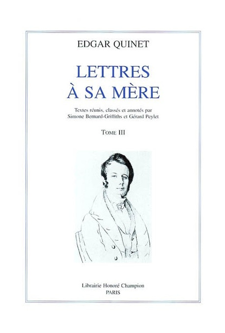 LETTRES A SA MERE. TOME III : 1826-1830.