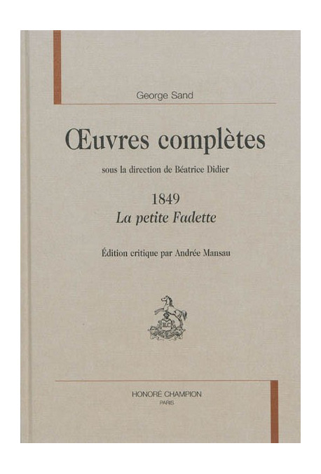 OEUVRES COMPLÈTES 1849 LA PETITE FADETTE