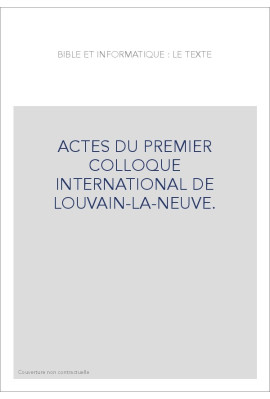 BIBLE ET INFORMATIQUE : LE TEXTE