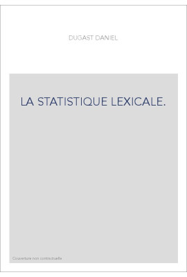 LA STATISTIQUE LEXICALE.