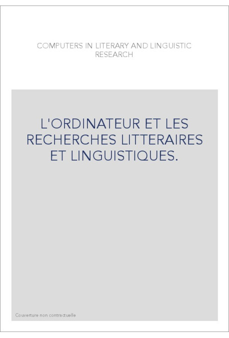 COMPUTERS IN LITERARY AND LINGUISTIC RESEARCH. VOLUME 2