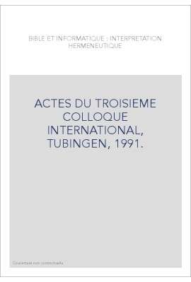 BIBLE ET INFORMATIQUE : INTERPRETATION HERMENEUTIQUE