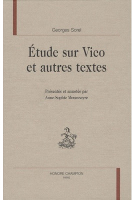 ETUDE SUR VICO ET AUTRES TEXTES