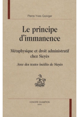 LE PRINCIPE D'IMMANENCE
