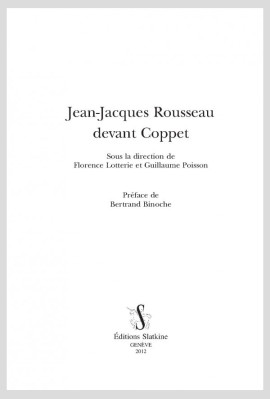 JEAN-JACQUES ROUSSEAU DEVANT COPPET