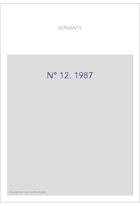 VERSANTS 12 1987