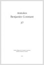 ANNALES BENJAMIN CONSTANT  NUMÉRO 37/2012