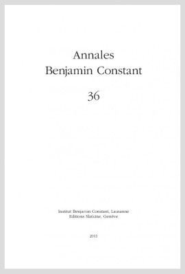 ANNALES BENJAMIN CONSTANT 36 2011