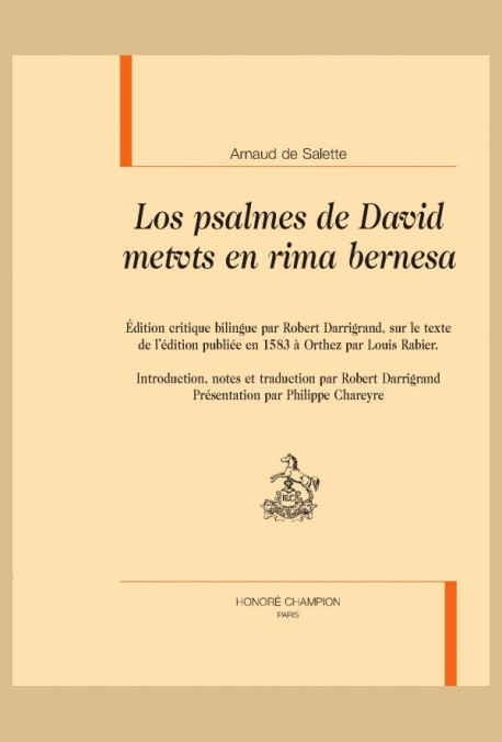 LOS PSALMES DE DAVID METUTS EN RIMA BERNESA