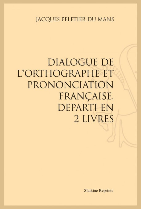 DIALOGUE DE L'ORTHOGRAPHE ET PRONONCIATION FRANÇAISE