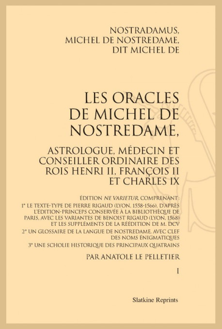 LES ORACLES DE MICHEL DE NOSTREDAME