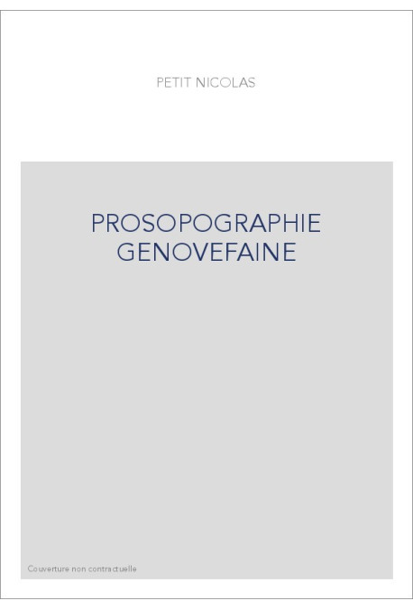 PROSOPOGRAPHIE GENOVEFAINE