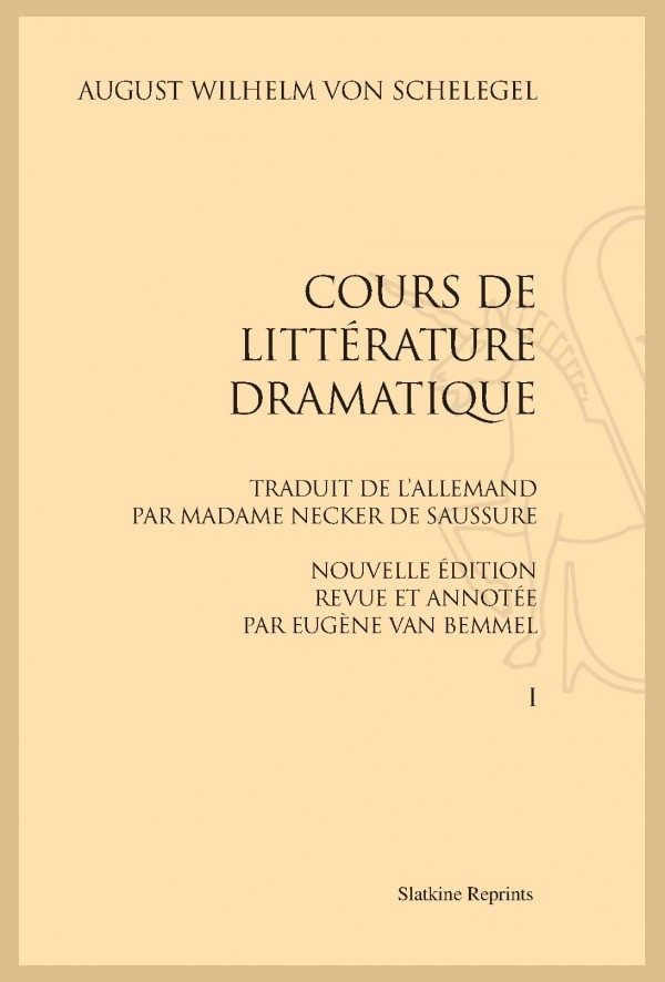 COURS DE LITTÉRATURE DRAMATIQUE