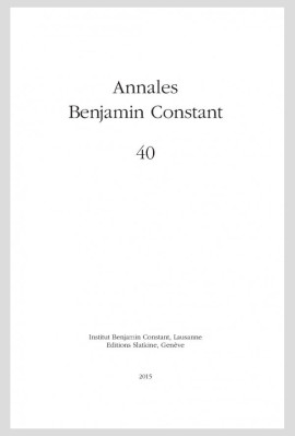 ANNALES BENJAMIN CONSTANT 40 2015