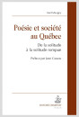 POÉSIE ET SOCIÉTÉ AU QUÉBEC