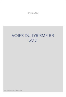 VOIES DU LYRISME BR SOD