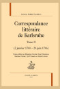 CORRESPONDANCE LITTÉRAIRE DE KARLSRUHE T2 (2 JANVIER 1760 - 20 JUIN 1766)