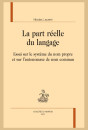 LA PART RÉELLE DU LANGAGE