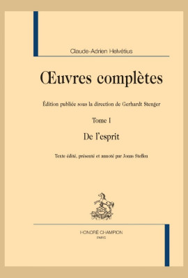 OEUVRES COMPLÈTES. TOME 1. DE L'ESPRIT