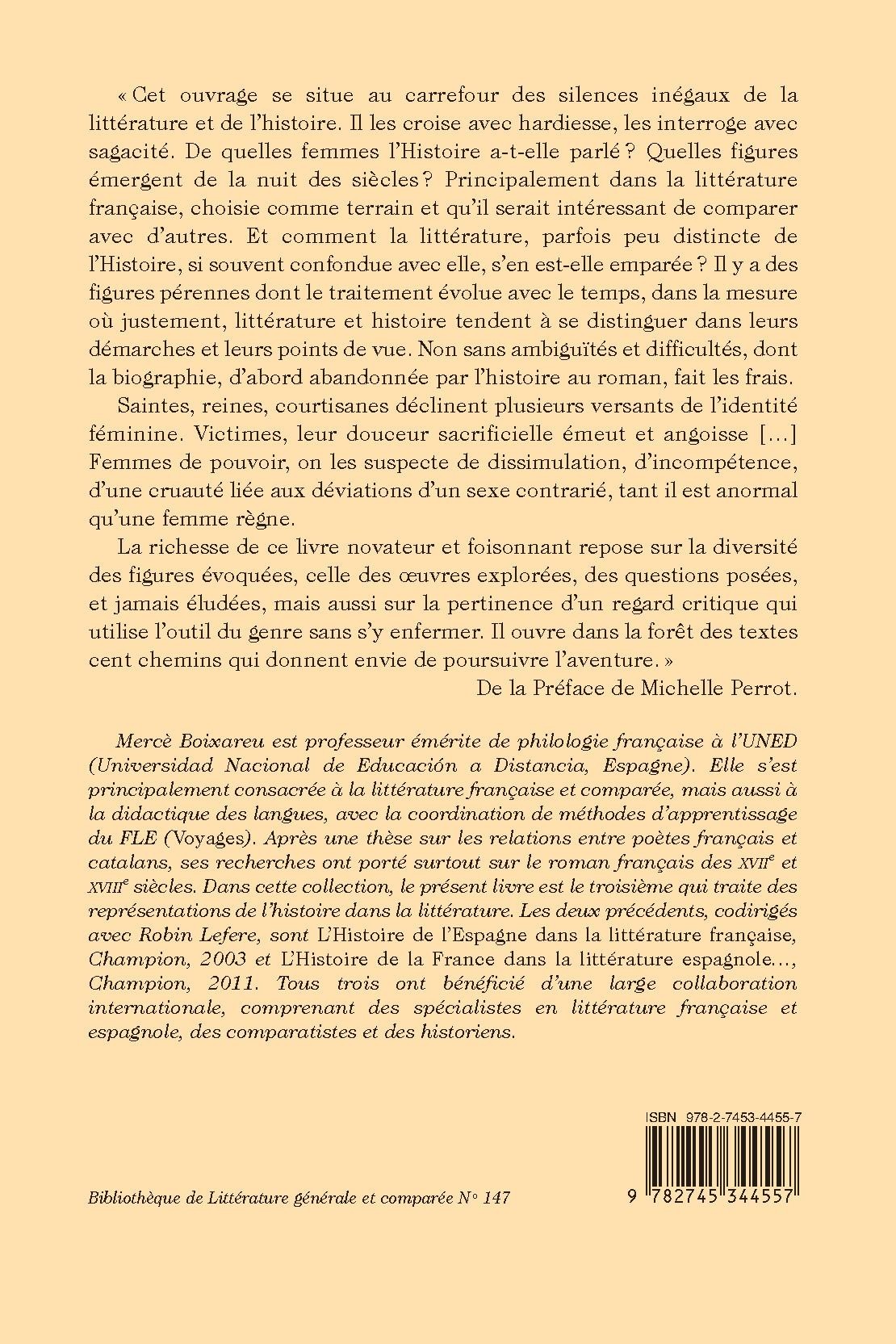 FIGURES FÉMININES DE L'HISTOIRE OCCIDENTALE DANS LA LITTÉRATURE FRANÇAISE
