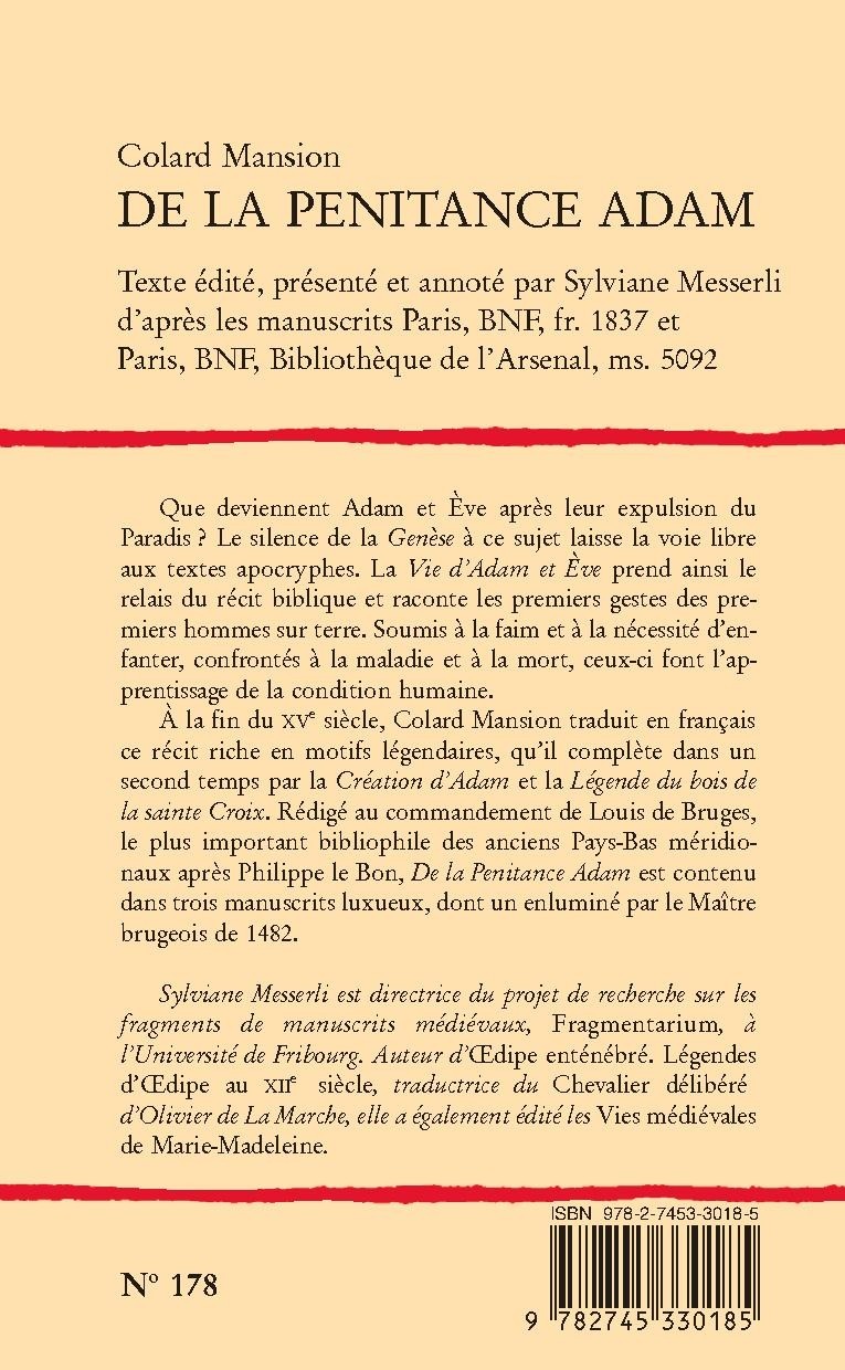 DE LA PENITANCE D'ADAM