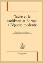 TACITE ET LE TACITISME EN EUROPE À L'ÉPOQUE MODERNE