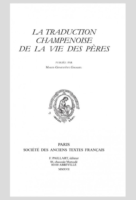 LA TRADUCTION CHAMPENOISE DE LA VIE DES PÈRES,