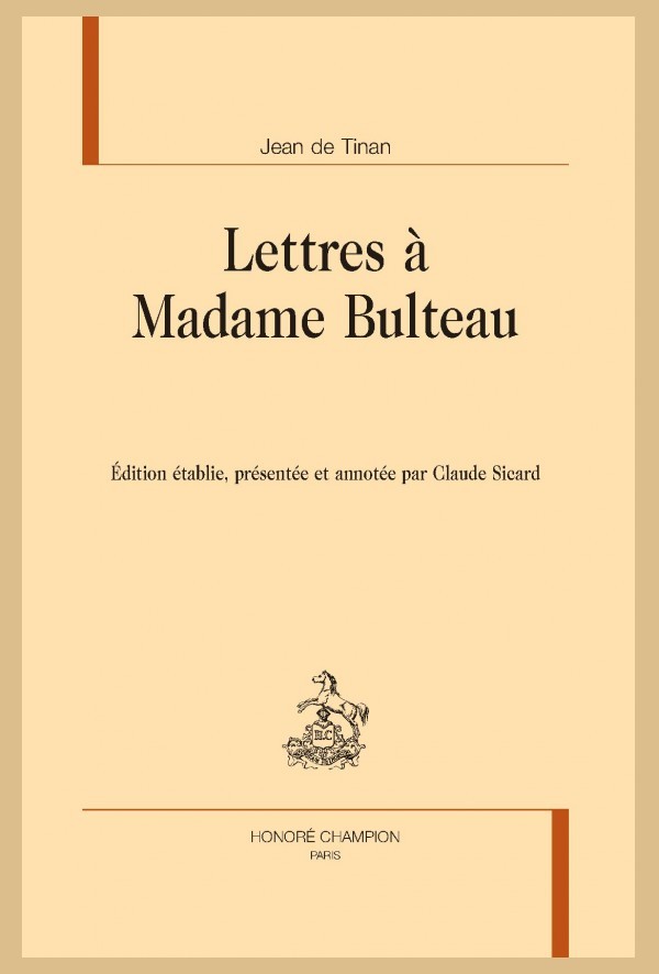 LETTRES À MADAME BULTEAU