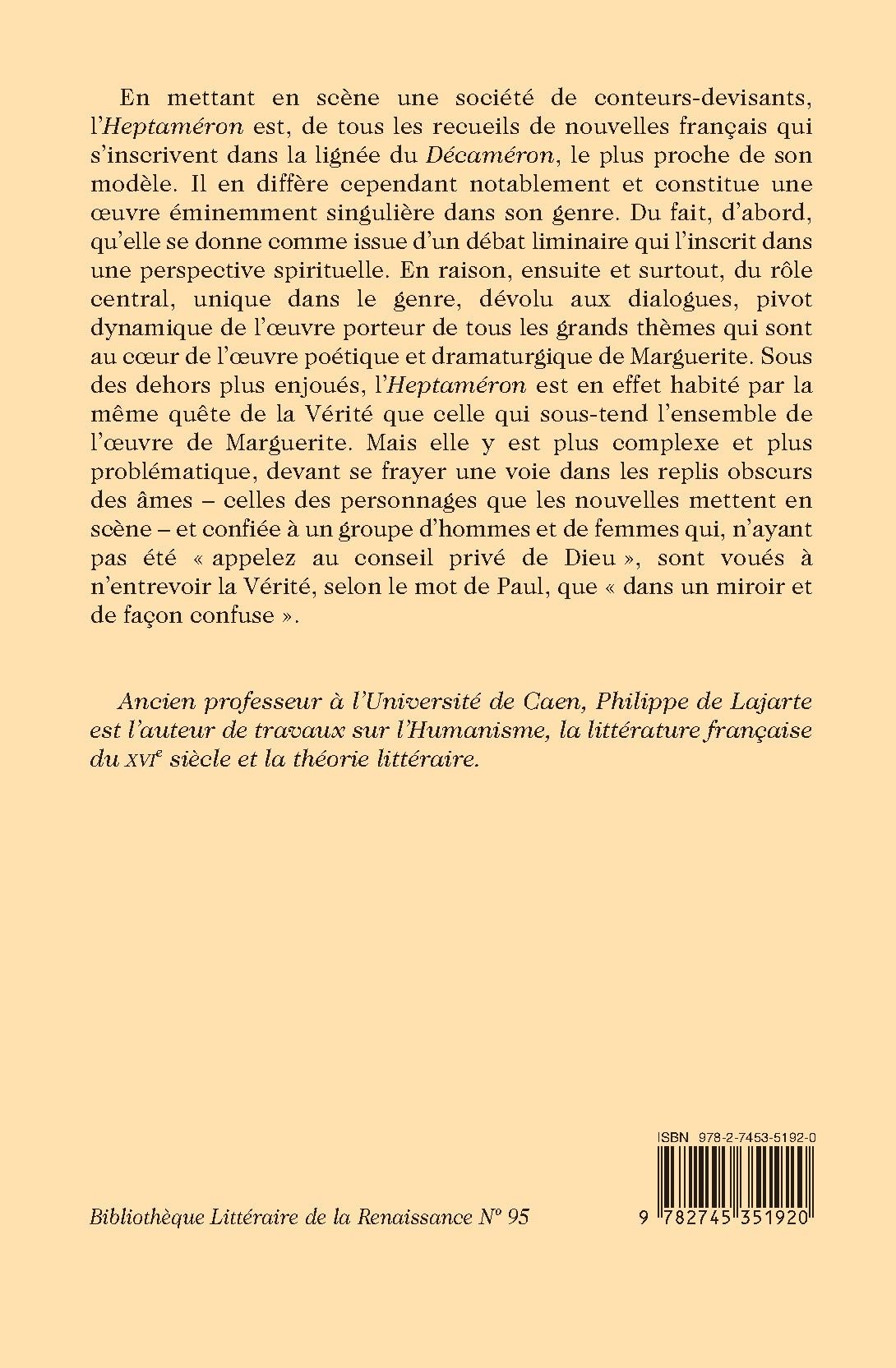 L'"HEPTAMÉRON" DE MARGUERITE DE NAVARRE