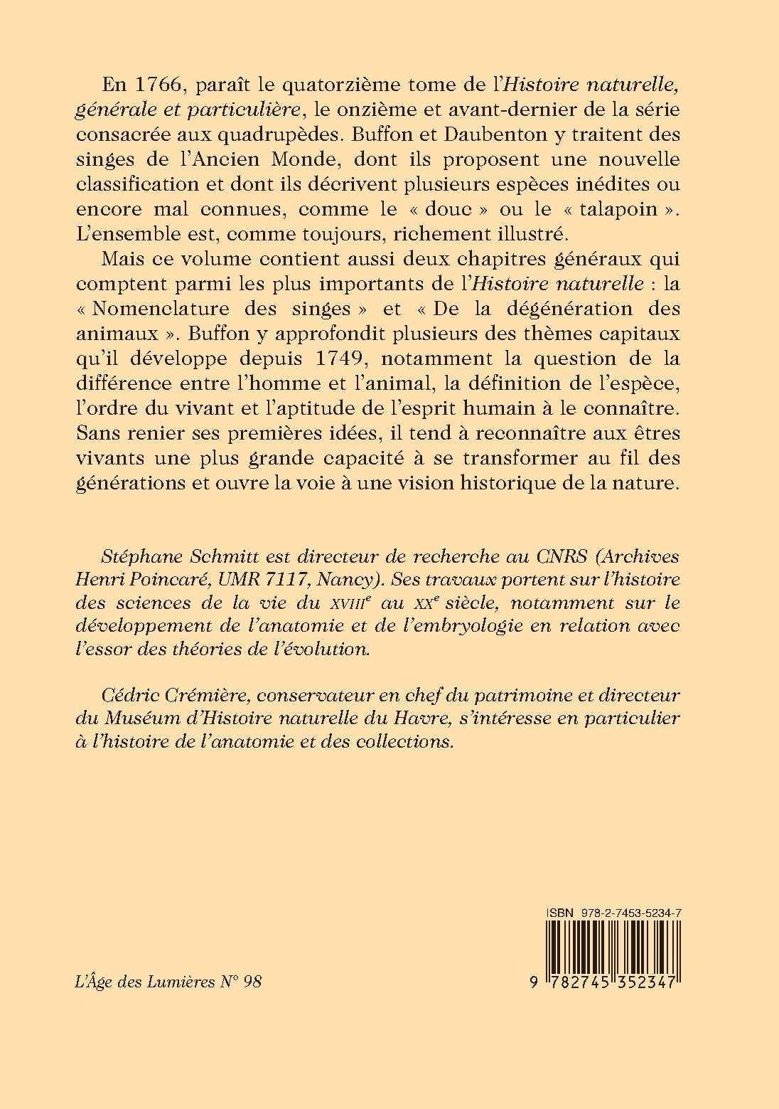 OEUVRES COMPLÈTES XIV. HISTOIRE NATURELLE, GÉNÉRALE ET PARTICULIÈRE, AVEC LA DESCRIPTION DU CABINET DU ROI
