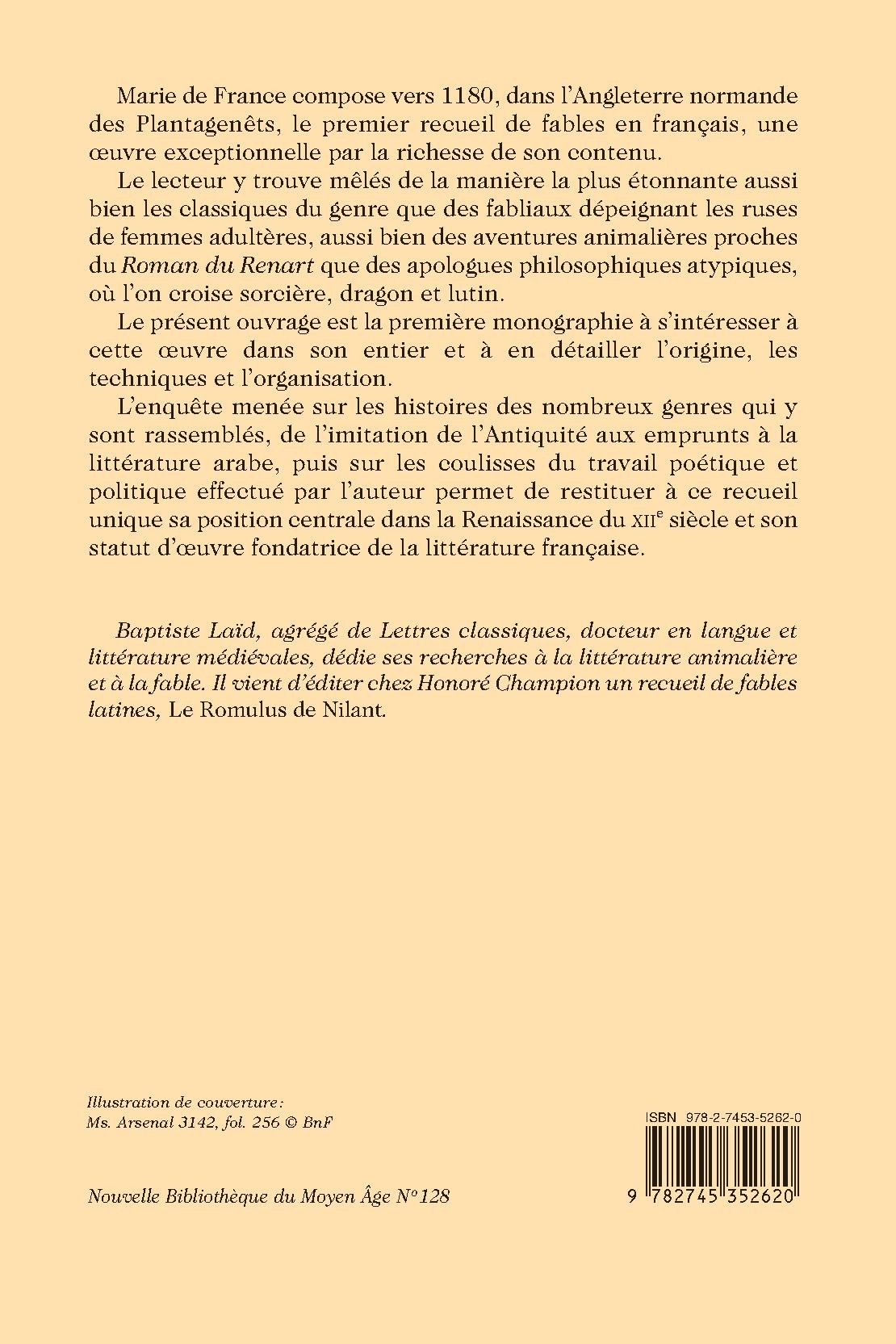 L'ÉLABORATION DU RECUEIL DE FABLES DE MARIE DE FRANCE