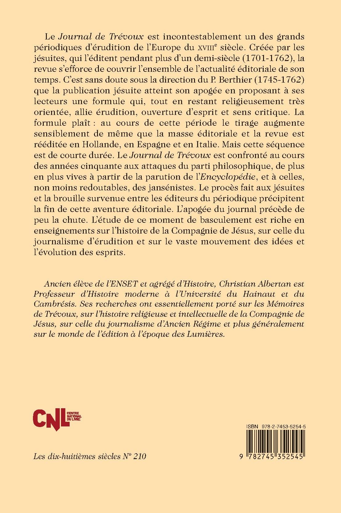 LES MÉMOIRES DE TRÉVOUX. 1751-1762