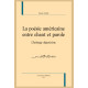 POÉSIE AMÉRICAINE ENTRE CHANT ET PAROLE