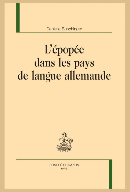 L'ÉPOPÉE DANS LES PAYS DE LANGUE ALLEMANDE