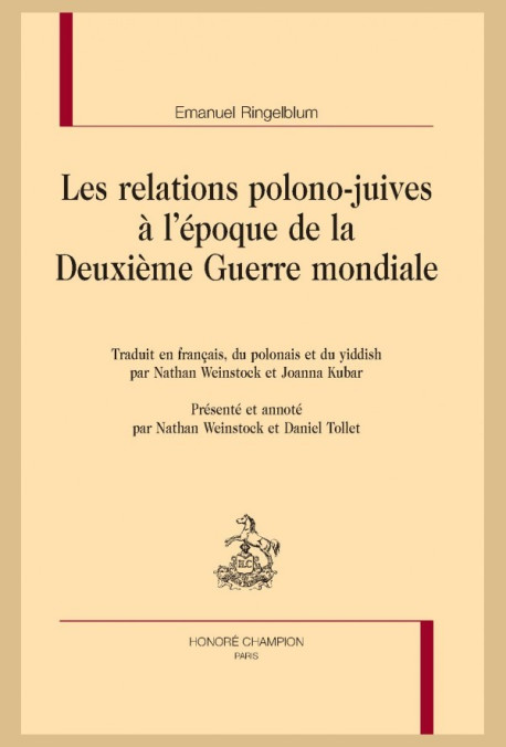 LES RELATIONS POLONO-JUIVES À L'ÉPOQUE DE LA DEUXIÈME GUERRE MONDIALE