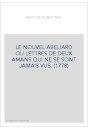 LE NOUVEL ABELIARD   OU LETTRES DE DEUX AMANS QUI NE SE SONT JAMAIS VUS. (1778)