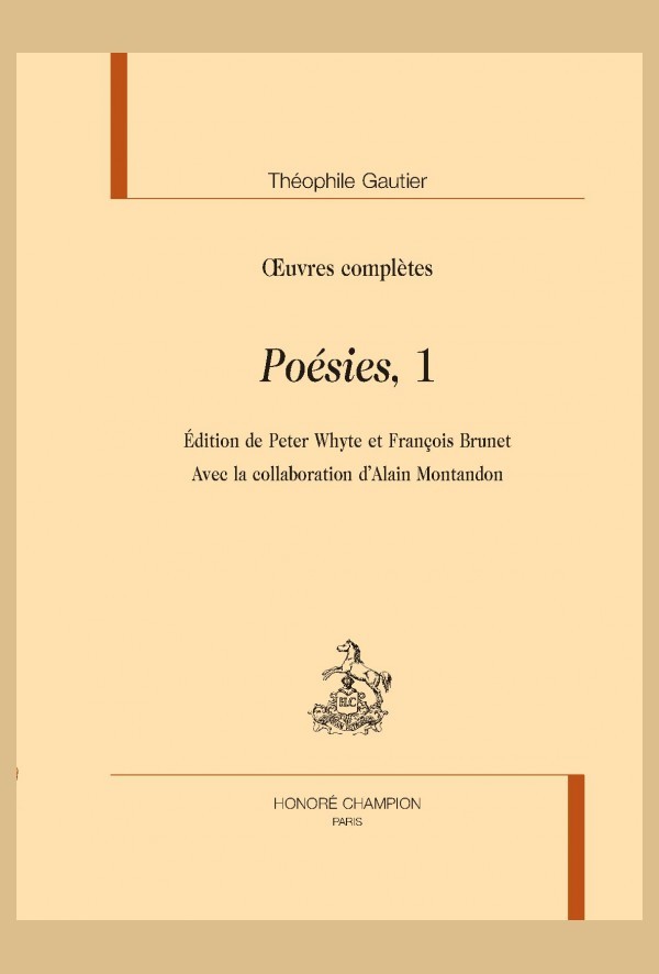 OEUVRES COMPLÈTES. SECTION II. POÉSIES,1