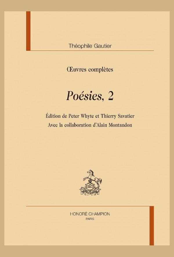 OEUVRES COMPLÈTES. SECTION II. POÉSIES, 2