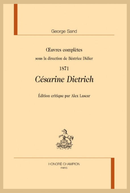 OEUVRES COMPLÈTES. 1871. CÉSARINE DIETRICH