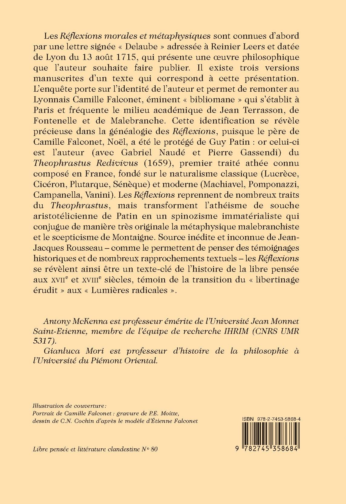 RÉFLEXIONS MORALES ET MÉTAPHYSIQUES SUR LES RELIGIONS ET SUR LES CONNAISSANCES DES HOMMES